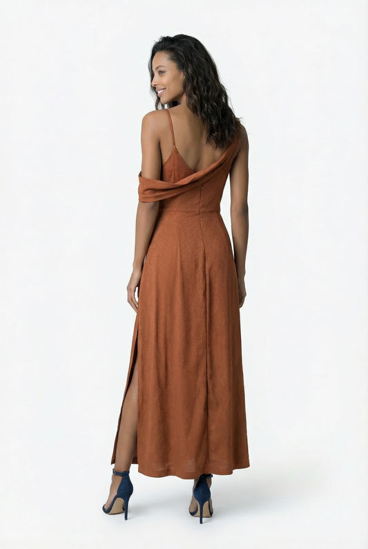 Rusty Orange Cocktail Dress