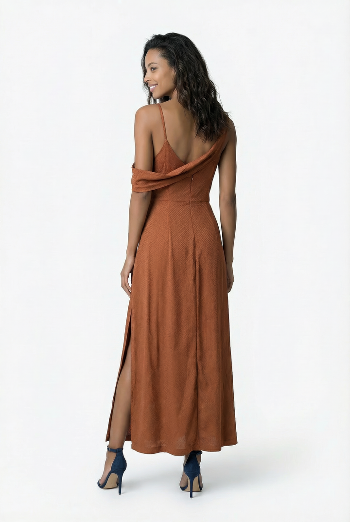 Rusty Orange Cocktail Dress
