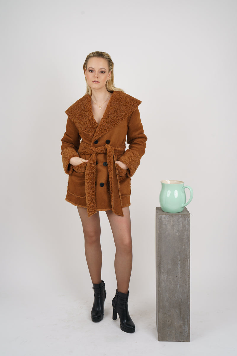 The Camel Luxe Wrap Coat