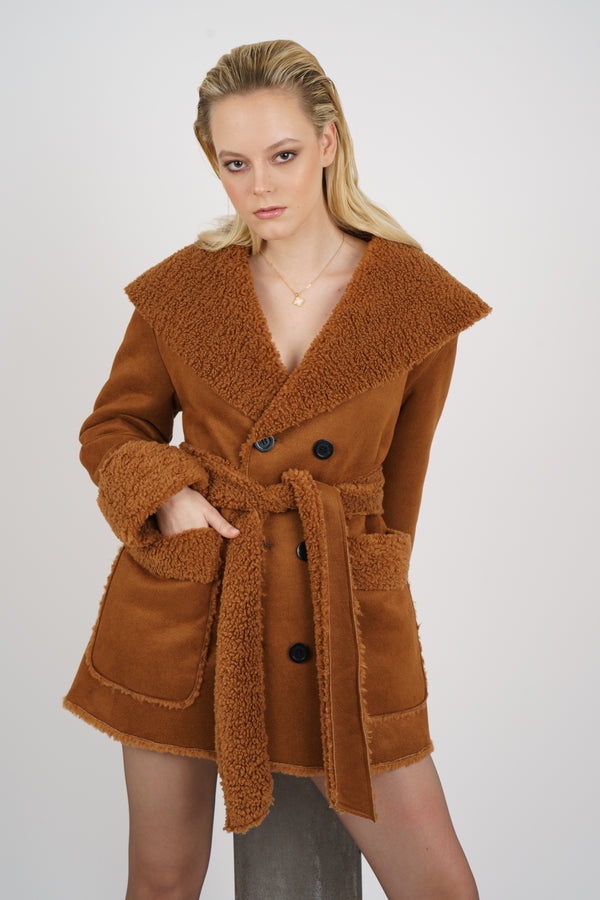 The Camel Luxe Wrap Coat