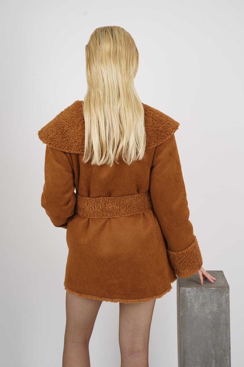 The Camel Luxe Wrap Coat