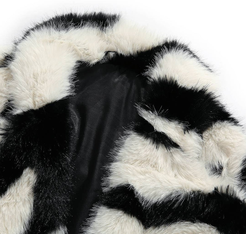 Black & White Faux Fur coat