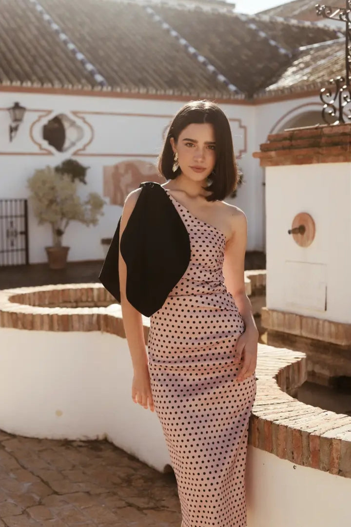 Timeless Poise Polka Dot Midi Dress