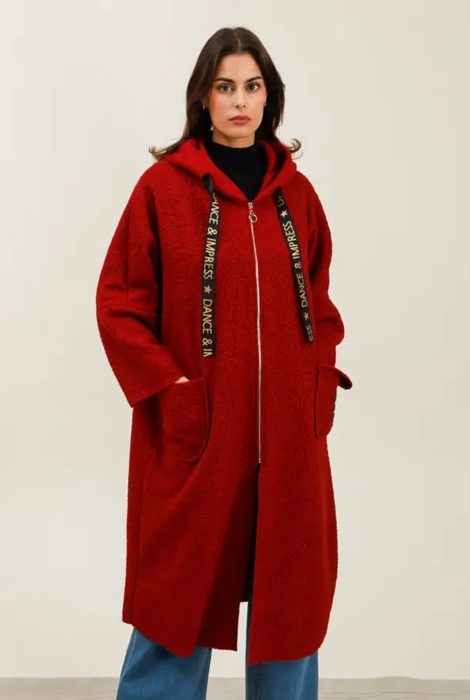 Long Bouclé yarn Coat