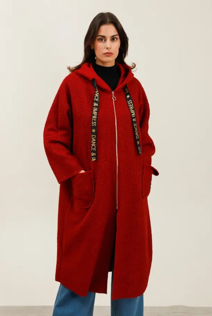 Long Bouclé yarn Coat