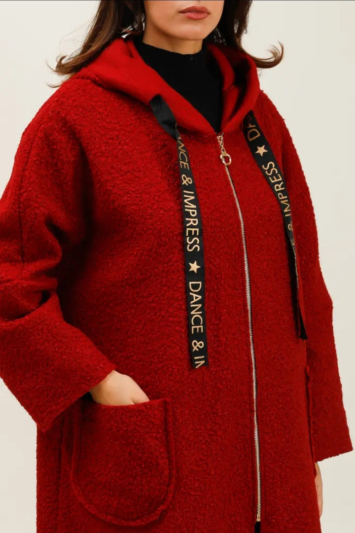 Long Bouclé yarn Coat