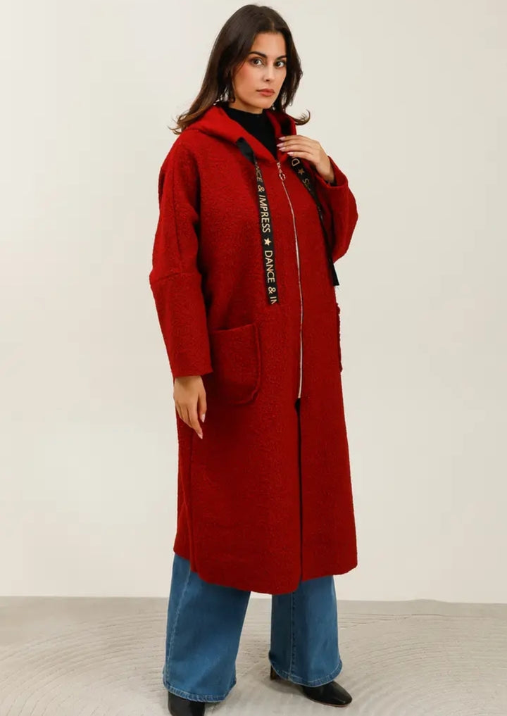 Long Bouclé yarn Coat