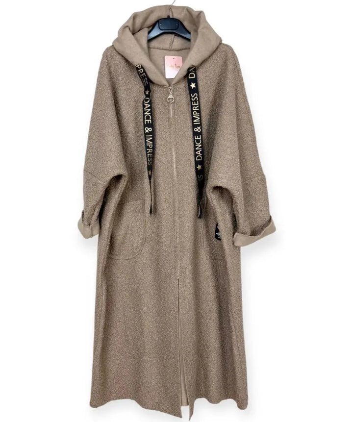 Long Bouclé yarn Coat