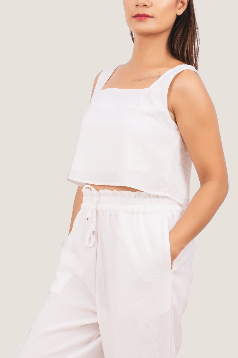 Completo loungewear Olivia Ibiza bianco