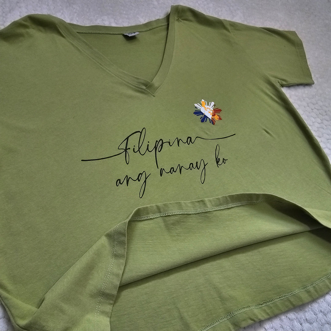 Filipina Ang Nanay Ko – Olive Green Cotton Tee
