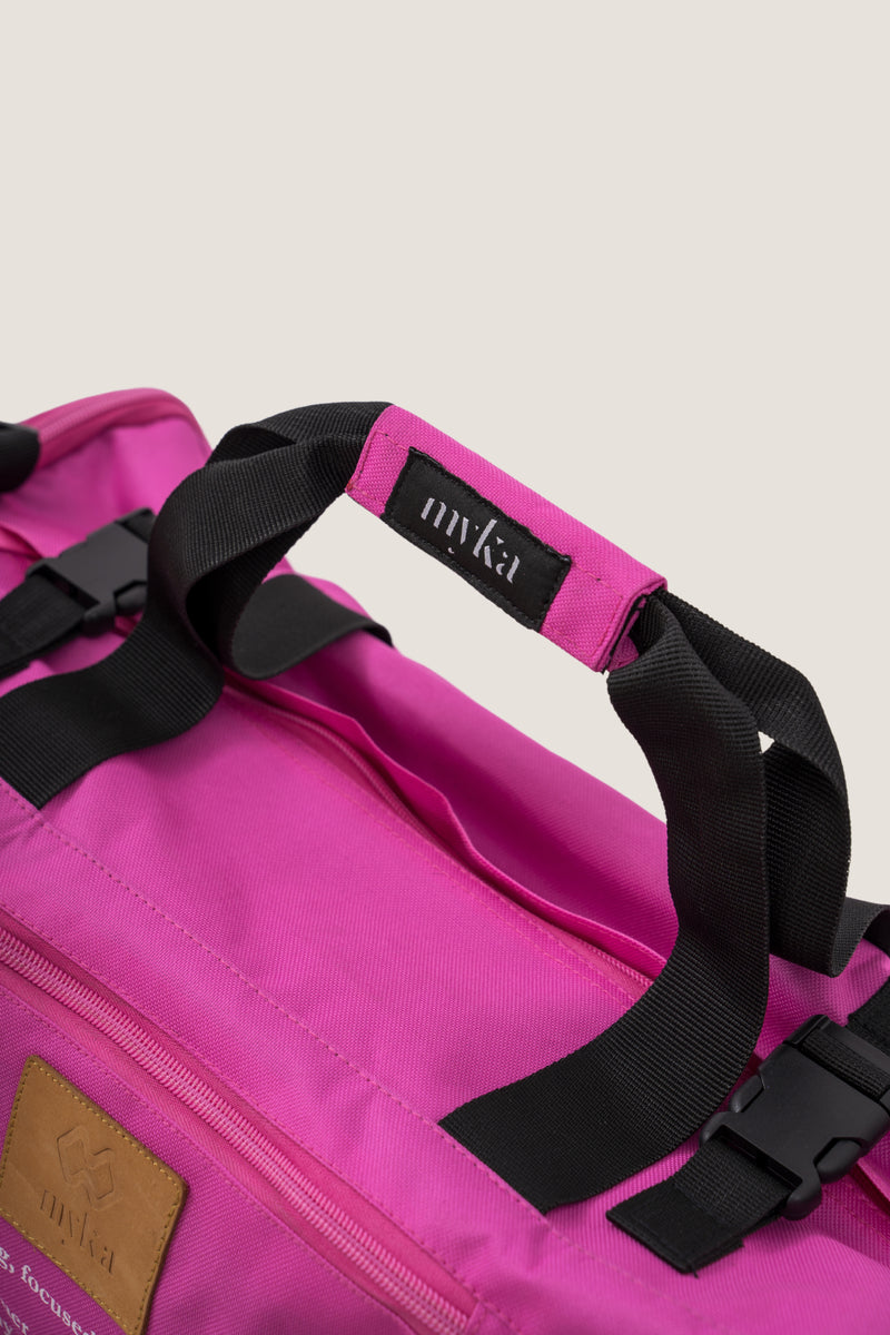 Pink and black motivation gym bag